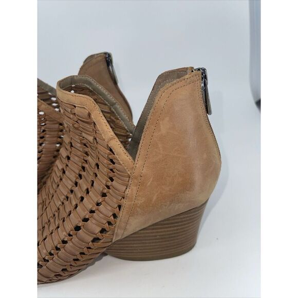 Donald Pliner Black Jacqi Woven Open Toe Booties Sz 9 - Picture 2 of 10